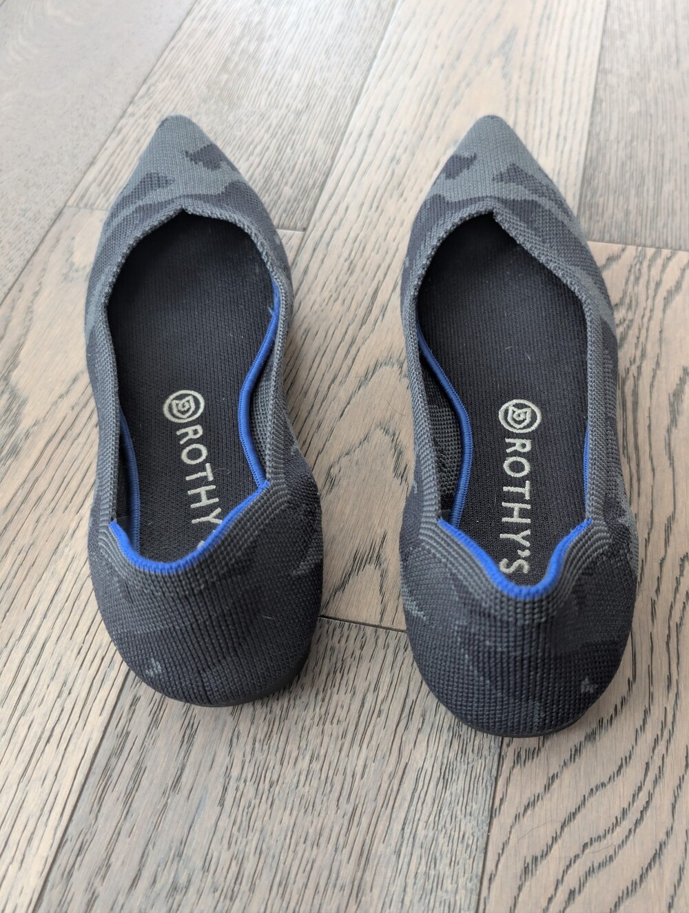 Rothy's Women's Pointed Toe Flats in Gray Camo - Picture 5 of 7